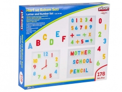 Игровой набор из 178 деталей с буквами и цифрами Pilsan Innovative Letters &amp; Numerical (03-297)