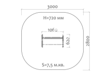 Скамейка детская Морская звезда 26013 для игровой площадки