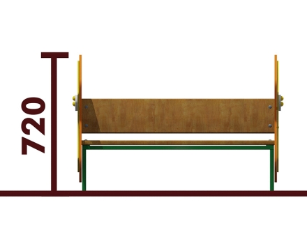 Скамейка детская Морская звезда 26013 для игровой площадки, фото 3