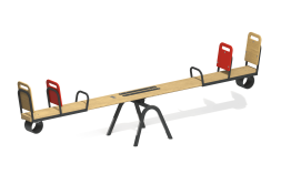 Качели-балансир КБ-01Б4 на четыре места для игровой площадки, фото 1 Качели-балансир КБ-01Б4 на четыре места для игровой площадки, фото 1