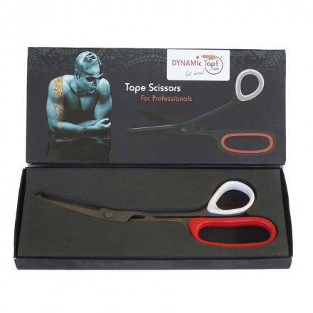 Ножницы для тейпов Dynamic Tape Teflon, арт. DT-SC, нерж. сталь, тефлон. покр., черн-крас-бел, фото 1