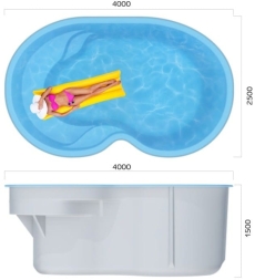 Бассейн 4х2,5х1,5м. Тибет Marshall Pools (чаша), фото 4 Бассейн 4х2,5х1,5м. Тибет Marshall Pools (чаша), фото 4