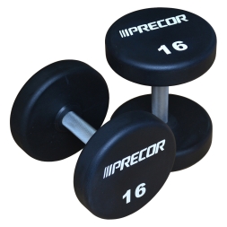 Фиксированные гантели в уретане PRECOR New, 34 кг