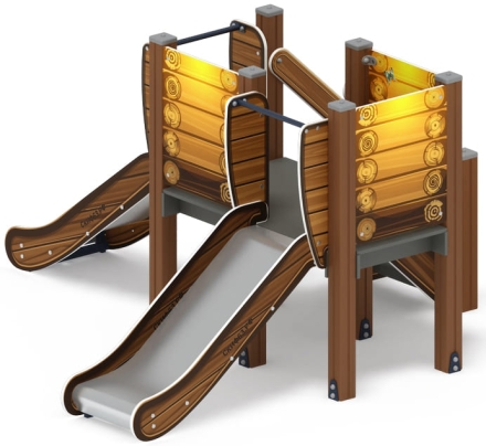 Горка двойная Малыш (Эко) - ИО 41.01.02-02 - Н=750, фото 3