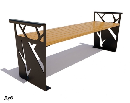 Скамейка уличная Березка, Лиственница 0,6 м, фото 1