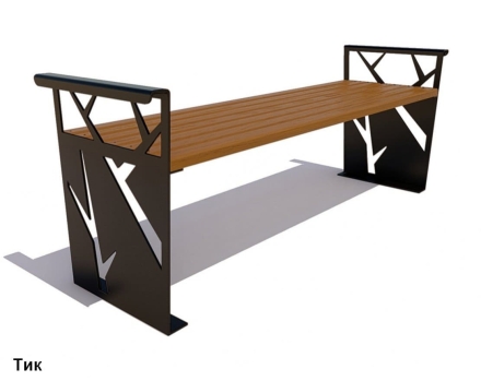 Скамейка уличная Березка, Лиственница 0,6 м, фото 4