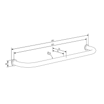 Перекладина шведской стенки и рукохода FLY 800, белая