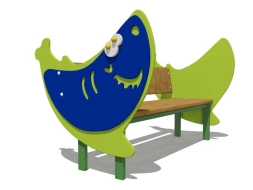 Скамейка детская Акула 26012 для игровой площадки, фото 1 Скамейка детская Акула 26012 для игровой площадки, фото 1