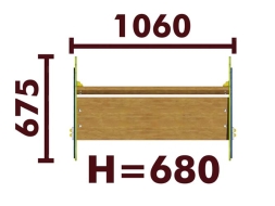 Скамейка детская Акула 26012 для игровой площадки, фото 3 Скамейка детская Акула 26012 для игровой площадки, фото 3