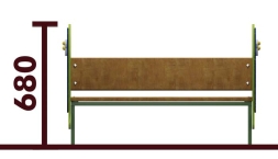 Скамейка детская Акула 26012 для игровой площадки, фото 2 Скамейка детская Акула 26012 для игровой площадки, фото 2