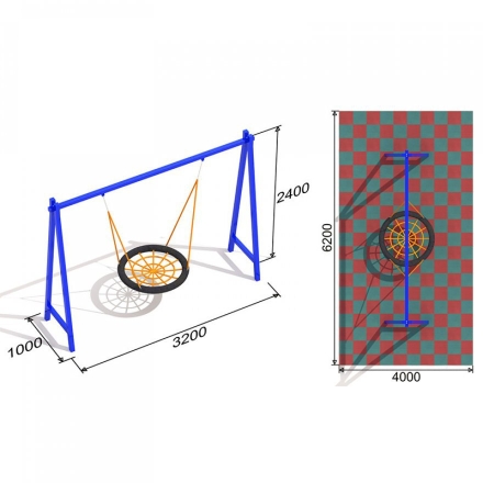 Детские качели гнездо для детской площадки, фото 2