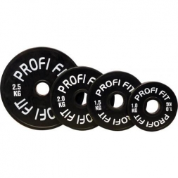 Диск для штанги каучуковый, черный, PROFI-FIT D-51, 2,5 кг, фото 2