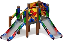 Горка двойная Малыш (Граффити) - ИО 41.01.02-03 - Н=750 Горка двойная Малыш (Граффити) - ИО 41.01.02-03 - Н=750