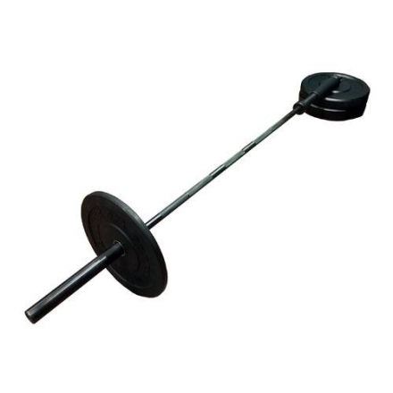 Портативная борцовская штанга, комплект: гриф, стакан, диски, фото 1