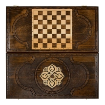 Нарды резные "Золотой узор 1" 40, Mirzoyan Нарды резные "Золотой узор 1" 40, Mirzoyan