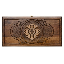 Нарды резные "Золотой узор 1" 40, Mirzoyan Нарды резные "Золотой узор 1" 40, Mirzoyan