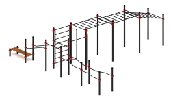 Воркаут ЛОВ 108 красный ВТ 102.19-01, фото 2 Воркаут ЛОВ 108 красный ВТ 102.19-01, фото 2