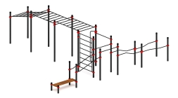 Воркаут ЛОВ 108 красный ВТ 102.19-01, фото 1 Воркаут ЛОВ 108 красный ВТ 102.19-01, фото 1