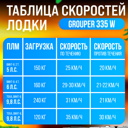 Надувная лодка НДНД Grouper 335W, фото 16