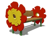 Скамейка детская Цветок 26011 для игровой площадки