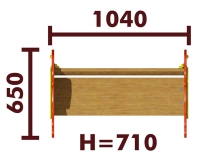 Скамейка детская Цветок 26011 для игровой площадки