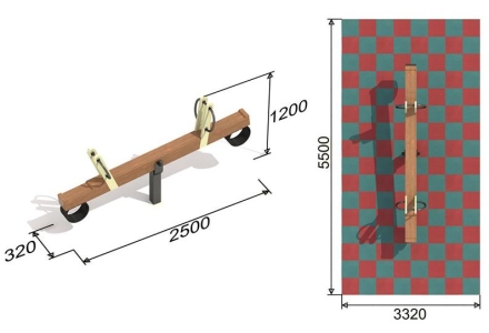 Качели-балансир AW для детской площадки, фото 4
