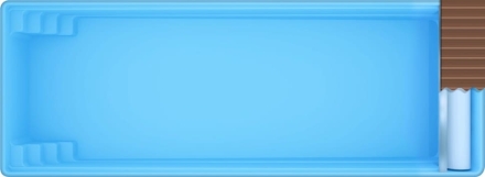 Бассейн 8,49х4,02х1,31-1,8м. Савой Pool Cover композитный, фото 1