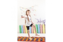 Коврик-дорожка массажный с цветными камнями (100x40 см) Коврик-дорожка массажный с цветными камнями (100x40 см)