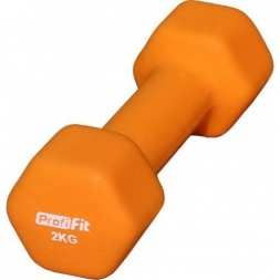 Гантель в виниловой оболочке PROFI-FIT 2 кг, форма шестигранник, оранжевый, фото 3