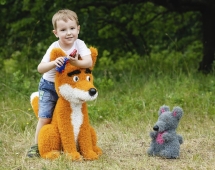 Топиари композиция лис и мышонок - газон Eco Топиари композиция лис и мышонок - газон Eco