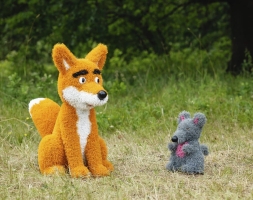 Топиари композиция лис и мышонок - газон Eco, фото 1