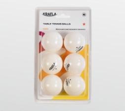 KRAFLA B-WT600 Набор для настольного тенниса (мяч одна звезда 6шт.), фото 2