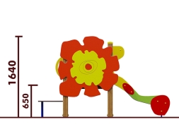 Горка Аленький цветочек 08105 H=650 для детской площадки, фото 2