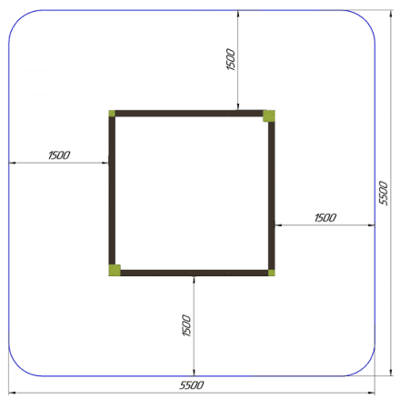Песочница Стрекоза S ПСL-06 для детской площадки, фото 2