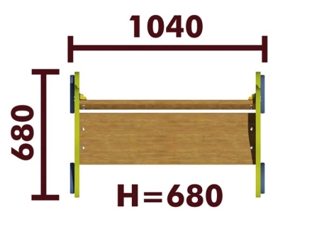 Скамейка детская Машинка 26010 для игровой площадки, фото 2