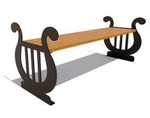 Парковая скамейка Лира, Сосна 1,5 м