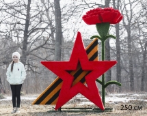 Топиари Звезда Победы, H=250 см - газон Eco
