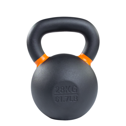 Гиря 28 кг чугунная оранжевый кант, фото 1