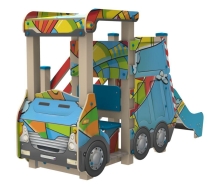 Машинка с горкой, паттерн "Фэнтази" МД036.00.01.02.17