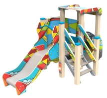 Машинка с горкой, паттерн "Фэнтази" МД036.00.01.02.17