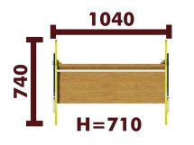 Скамейка детская Рыбка 26009.21 для игровой площадки
