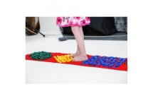 Коврик-дорожка массажный с цветными камнями 200x40 см (фигурный) Коврик-дорожка массажный с цветными камнями 200x40 см (фигурный)