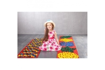 Коврик-дорожка массажный с цветными камнями 200x40 см (фигурный) Коврик-дорожка массажный с цветными камнями 200x40 см (фигурный)