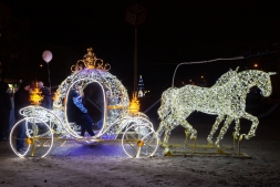 Световая фигура Королевская карета и 2 королевских коня 02/041, фото 3