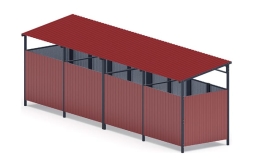 Навес контейнерной площадки для мусора (4 секции) МФ 55.02.02.4-04, фото 3