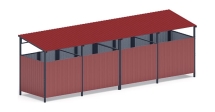 Навес контейнерной площадки для мусора (4 секции) МФ 55.02.02.4-04