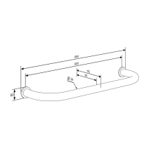 Перекладина шведской стенки и рукохода FLY 600, слоновая кость