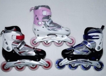 Коньки роликовые раздвижные, рама алюминий, колёса PU. арт 13097