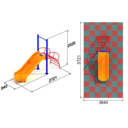 Детская горка 1.1 для игровой площадки, фото 2 Детская горка 1.1 для игровой площадки, фото 2