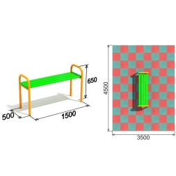 Лавочка детская для игровой площадки, фото 3 Лавочка детская для игровой площадки, фото 3